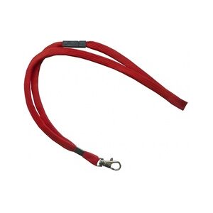 Umhängeband / Lanyards Schlüsselanhänger, aus weichem Polyester, mit drehbaren Karabinerhaken, Sicherheitsbruchstelle, Farbe: rot - 100 Bänder