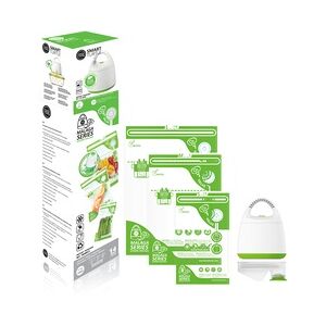 FOSA MALAGA STARTER-SET 16-teilig – VB50003 - Smarte Vakuum-Lebensmittelaufbewahrung - TURTLE inkl. Batterien & Adapter + 14 x Vaku-Beuteln (S/M/L)