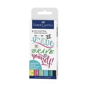 Faber Castell Tuschestift Pitt Artist Pen Lettering 6x