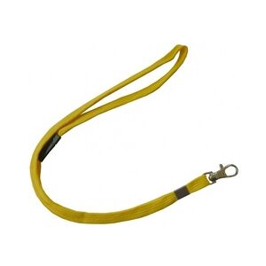 Umhängeband / Lanyards Schlüsselanhänger, aus weichem Polyester, mit drehbaren Karabinerhaken, Sicherheitsbruchstelle, Farbe: gelb - 100 Bänder