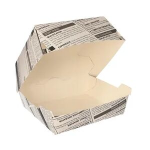 Papstar 400 Stück Burger Boxen aus Pappe 12,5 x 12,5 cm  sprint  groß