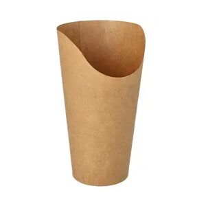 Papstar 500 Stück Wrap Cups, Pappe 590 ml 15,9 x 6 x 8 cm braun