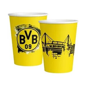8 Becher BVB Borussia Dortmund Papier  250 ml