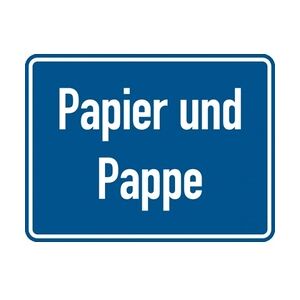 Dreifke® Abfallkennzeichen, Papier und Pappe, 150 x 200 mm, Aluverbund 1 Stk.