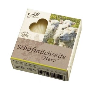 Saling Schafmilchseife - Herz weiß 65g Seife