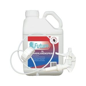 Futum 1x5 + Liter + Sprüher Kakerlaken-Spray bekämpft Eier, Larven, Insekten auf Wasserbasis, geruchsarm, Sofortwirkung ohne Flecken F110570-06