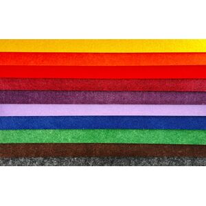 Mr Beam Acryl Filz, 3mm, A3, verschiedene Farben (je 5 Stück), dunkelgrau