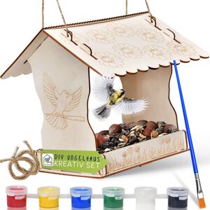 Fun Trading Diy Vogelhaus Zum Bemalen - Praktischer Vogelhaus Bausatz Für Kinder - Sehr Gut Mittel