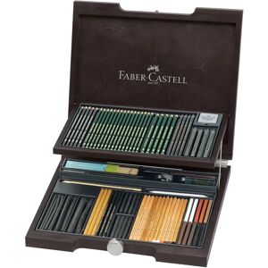 Faber-Castell Pitt Monochrome 85er Set Holzkoffer