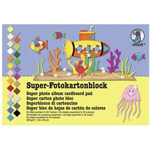 Ludwig Bähr Ursus Basispapiere Super-Fotokartonblock 300 G/m² Format 24 X 34 Cm 25 Blatt Sortiert