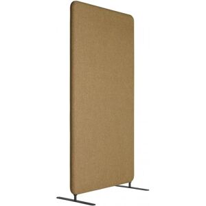 Abstracta Stellwand Softline 30 - Komplettpaket mit schwarzen Standfüßen, Größe B80 x H136 cm, Stoffe Salsa 62 - Hellblau