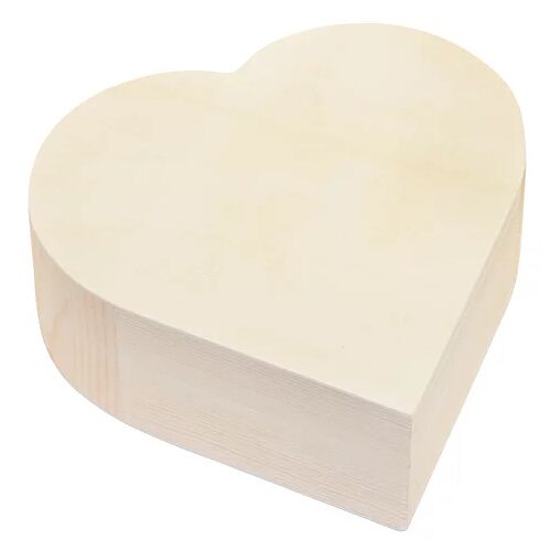Schatulle "Herz" aus Holz, 16,5 x 16,5 x 6 cm