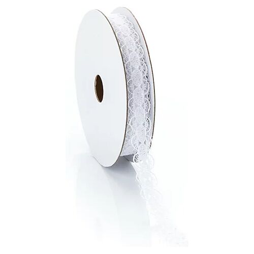 Spitzenband, weiß, 10 mm, 5 m