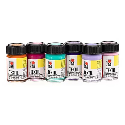 Marabu Stoffmalfarben-Set "Modern", 6x 15 ml