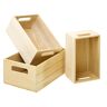 Beige VBS Holzkiste, 3er-Set