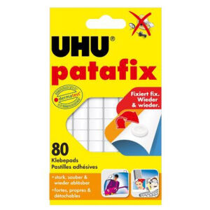 UHU GmbH & Co KG UHU patafix Klebepads, Zum schnellen und sauberen Befestigen und Fixieren, 1 Packung = 80 Pads