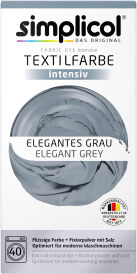 Brauns-Heitmann GmbH & Co. KG simplicol intensiv Textilfarbe, Flüssige Farbe und Fixierpulver mit Salz, Farbe: Elegantes Grau