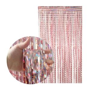 Megabilligt Glitter Drapery Metallic Rose Gold 3-Pack [3x2m] til fest fødselsdag