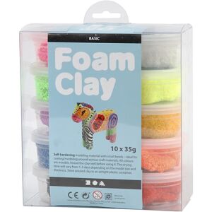 Foam Clay®, ass. farver, 10x35 g/ 1 pk.