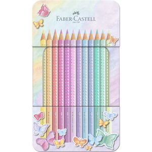 Färgpennor Sparkle Pastellfärger Metalletui, 12-p FSC, Faber-Castell