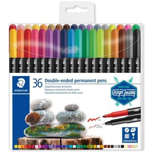 Fiberspetspenna Dubbel Permanent 36-p Design Journey Staedtler