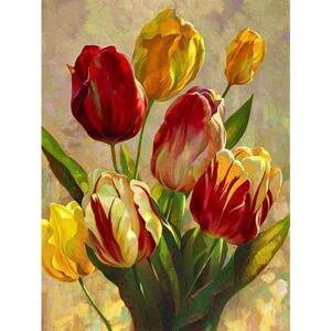 Tbutik Fuld 5D DIY diamantmaleri Korssting tulipaner Broderi Mosaik Rhinestone boligindretning