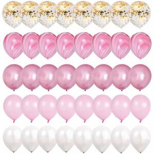 Megabilligt 40-pack balloner pink guld konfetti balloner 31cm fødselsdag