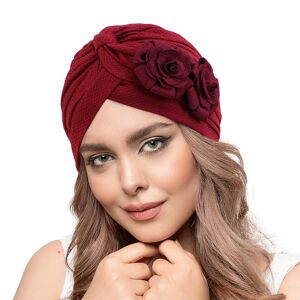 b behover. Turban med smukke blomster roser i flere farver hijab