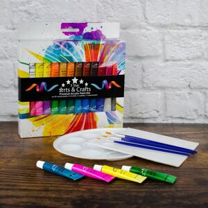 TheGlowHouse Set med Akrylfärger - 24 st färger - (12 ml) - Konstnärsfärg