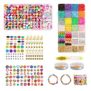 Fashiongirl Clay Beads / Heishi Beads Fimo Kit - KREA DIY Smykkesæt med forsk. perler - 4500 stk