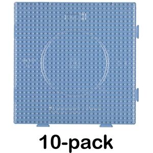 Hama Midi Pearl Plate Square large Transparent 10-pack