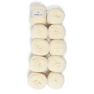 10-pack Felting Wool 100 g Off White A001 Adlibris