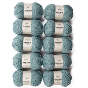 10-pack Socki Plus Enfärgat Garn 100 g Sea Green A031 Adlibris