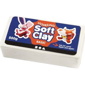 Soft Clay Modellervoks   500g   Hvid