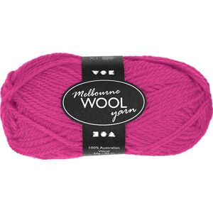 Melbourne Uldgarn   50g   Neon Pink