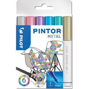 Pilot Pintor Marker   F   Metallic   6 Farver