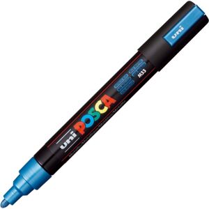 Posca Marker   Pc-5m   M   2,5 Mm   Metal Blå