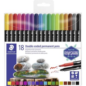 Staedtler Dj Duo Permanent Pen   18 Farver