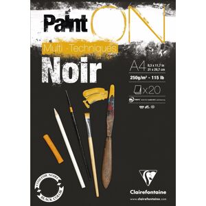 Clairefontaine Painton Tegneblok   Black   A4