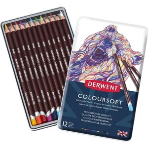 Derwent Coloursoft Farveblyant   12 Farver