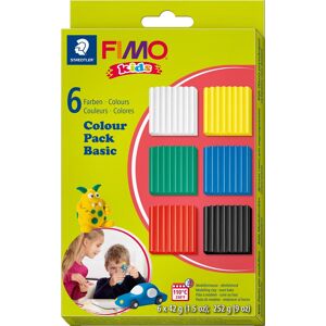 Fimo Kids Ler Colour Pack, 6 X 42g, Basic
