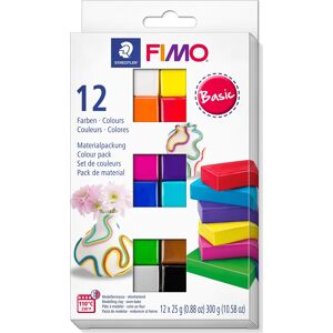 Fimo Soft Ler Colour Pack, 12 X 25g, Basic