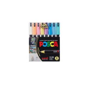 Paintmarker POSCA PC-1MR - med 8 stk. ass. Soft Colors