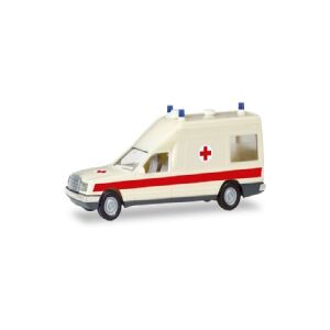 HERPA 094153, Klassisk bilmodel, Formonterede, 1:87, Mercedes-Benz Miesen KTW DRK, Hanstik, Blå, Rød, Hvid