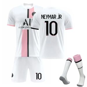 brand Fodboldsæt Fodboldtrøje Træningstrøje til nr. 10 Neymar Hvid Vita barn 28 (150-160 cm)