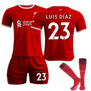 23-24 Liverpool hjemmefodboldtrøje til børn nr - 23 Luis Díaz 10-11 years