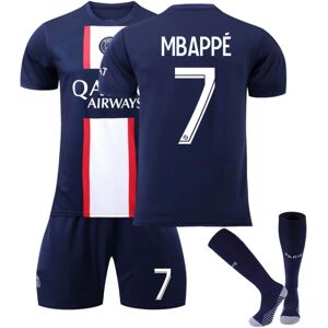 22-23 Paris Saint G ermain Børnefodboldtrøje nr. 7 Mbappe 24