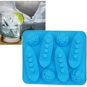 MTK Ice Cube Maker Bakkeform Kreativ Titanic-formet festdrink vin - Blue