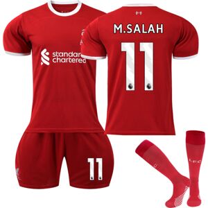 23-24 Liverpool Home Børnefodboldtrøjesæt nr 11 Salah 22