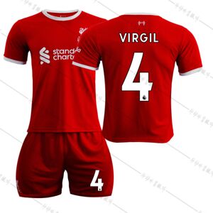 23 Liverpool hjemmefodboldtrøje NR 4 Virgil-trøje #28